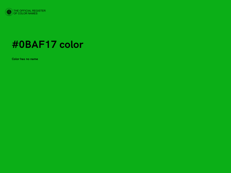 #0BAF17 color image