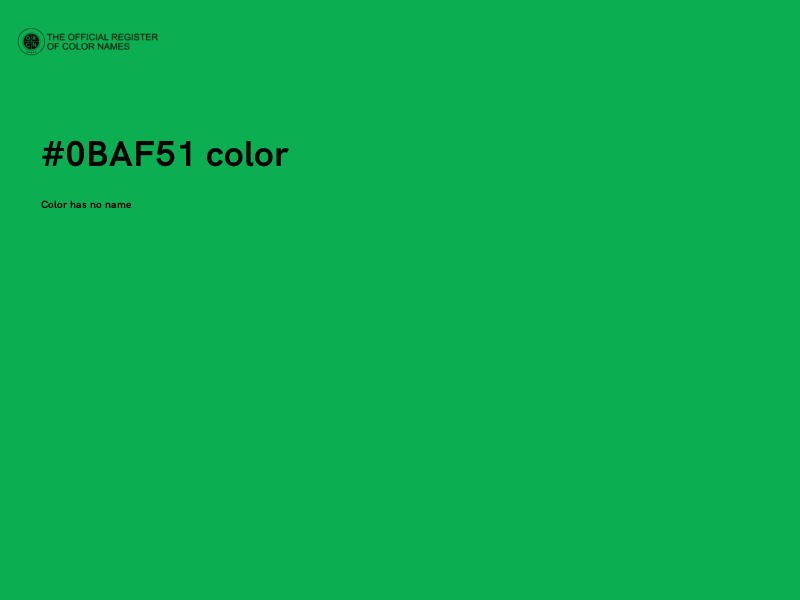 #0BAF51 color image