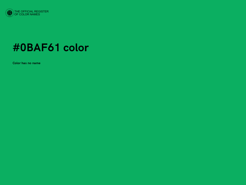 #0BAF61 color image