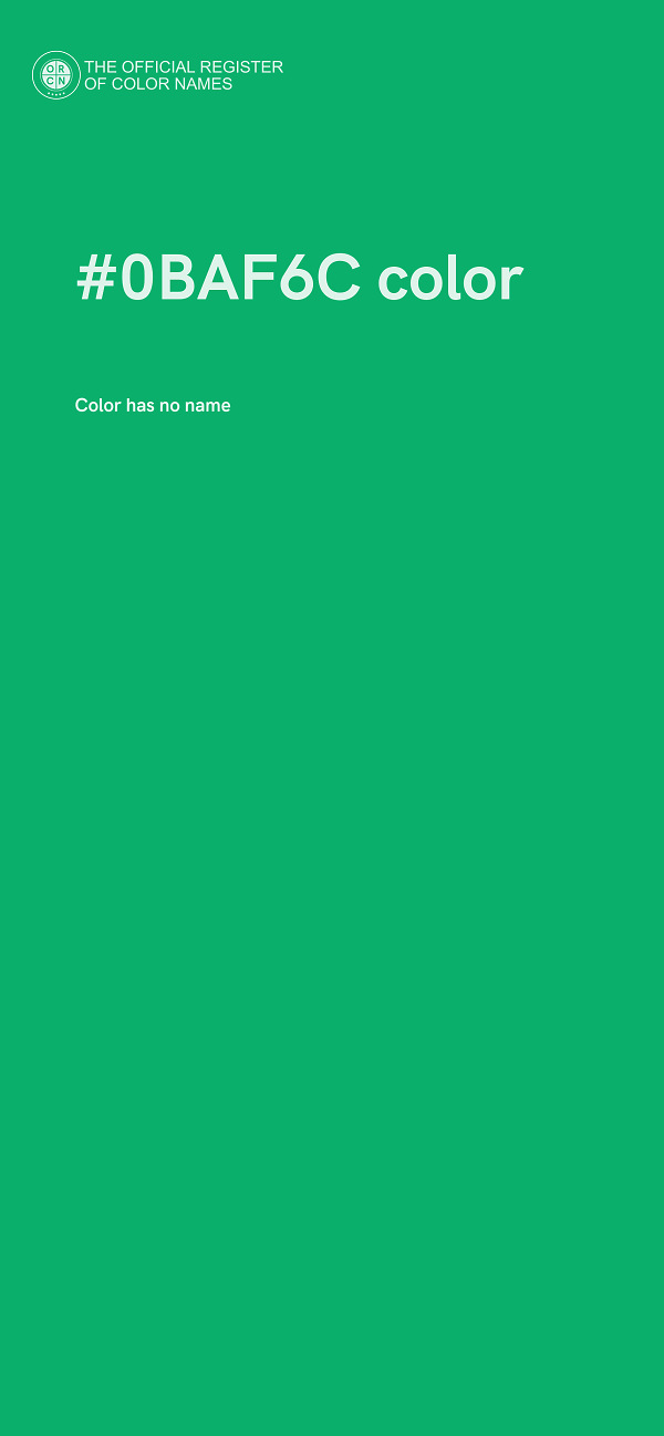 #0BAF6C color image