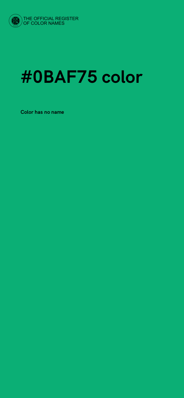 #0BAF75 color image