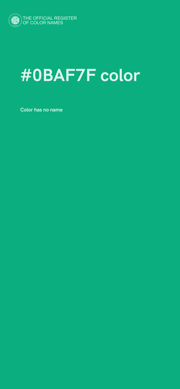 #0BAF7F color image