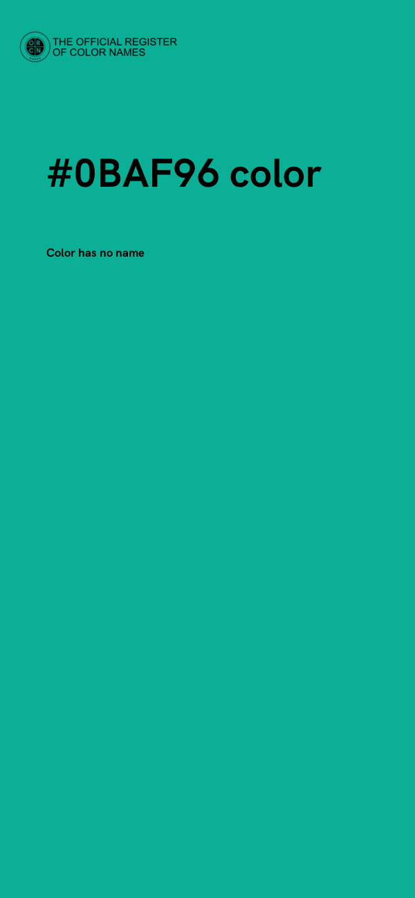 #0BAF96 color image