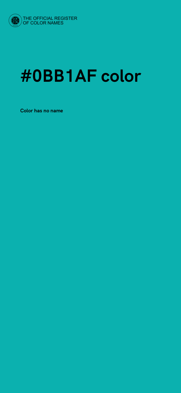 #0BB1AF color image
