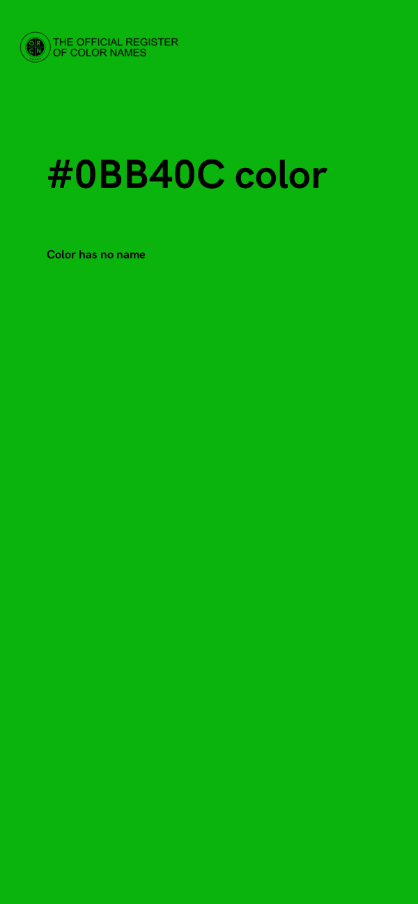 #0BB40C color image