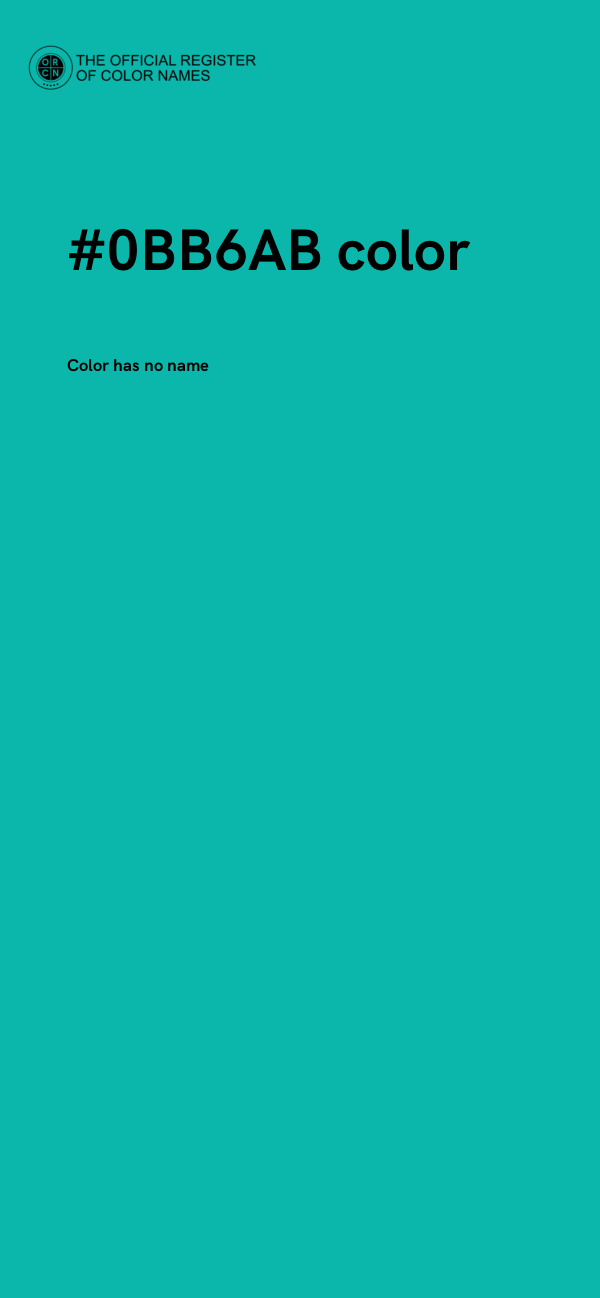 #0BB6AB color image