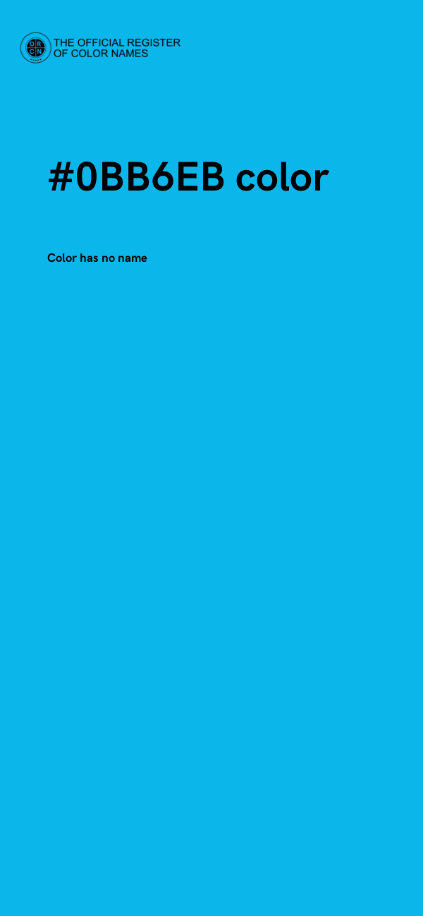 #0BB6EB color image