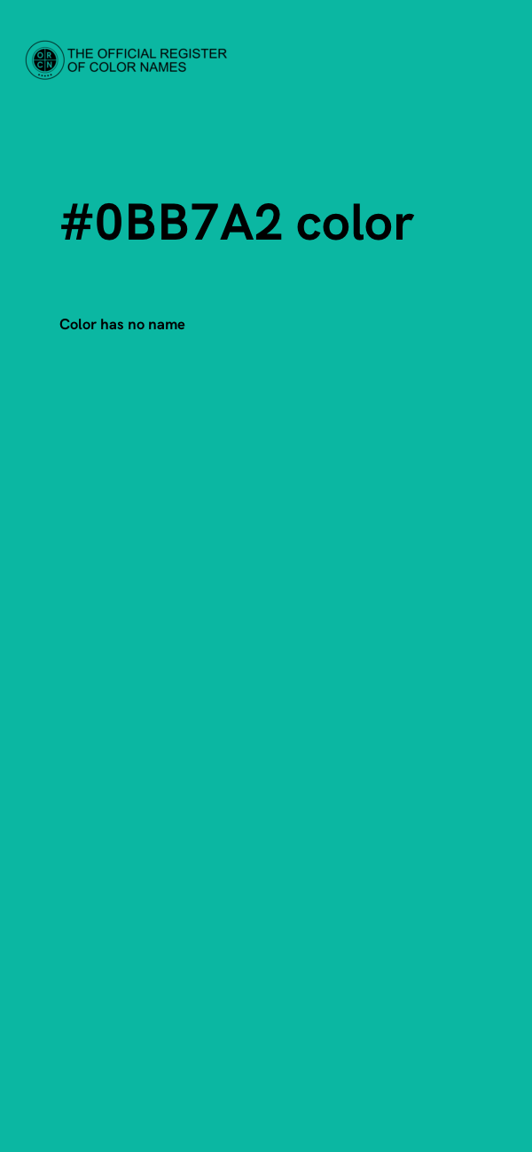 #0BB7A2 color image