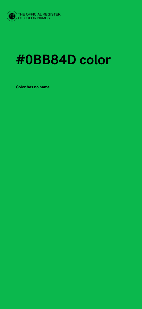 #0BB84D color image