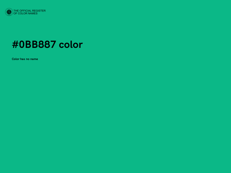 #0BB887 color image