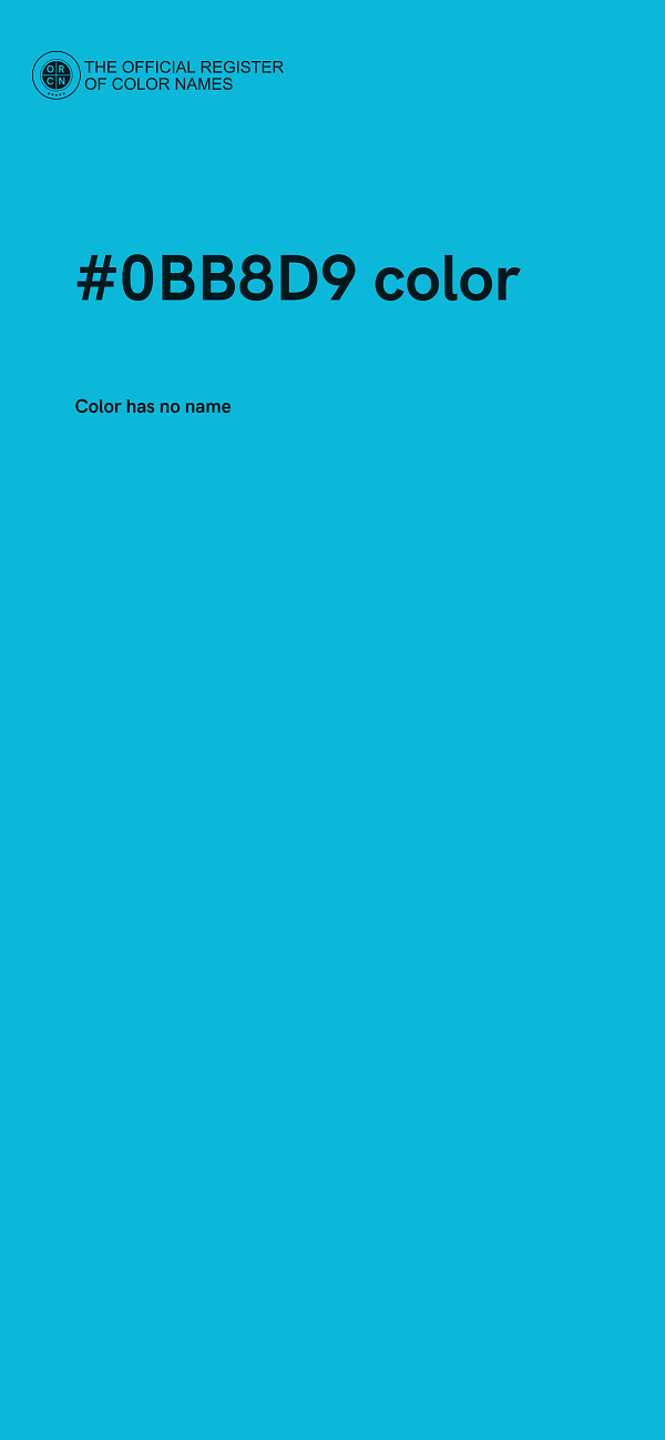 #0BB8D9 color image