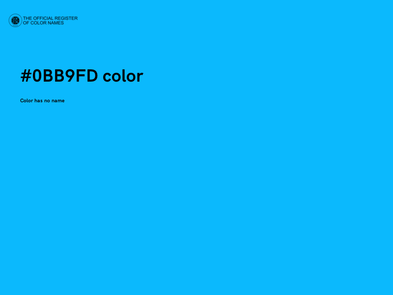 #0BB9FD color image