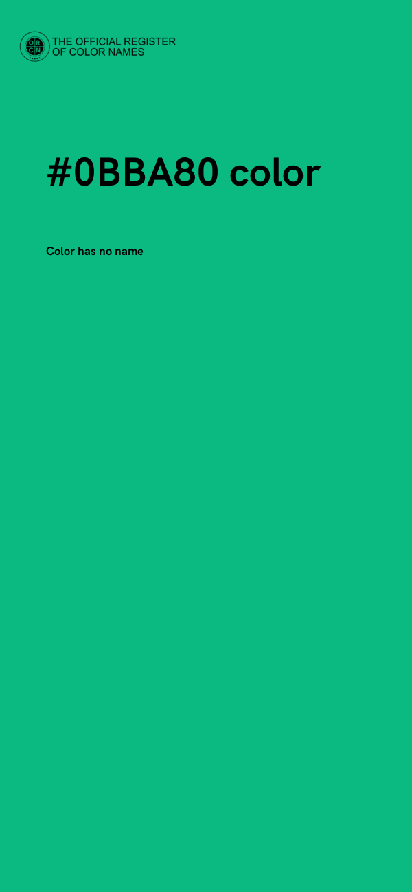 #0BBA80 color image