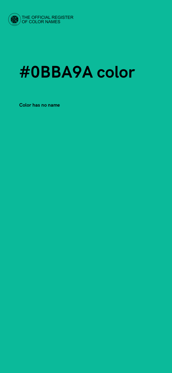 #0BBA9A color image