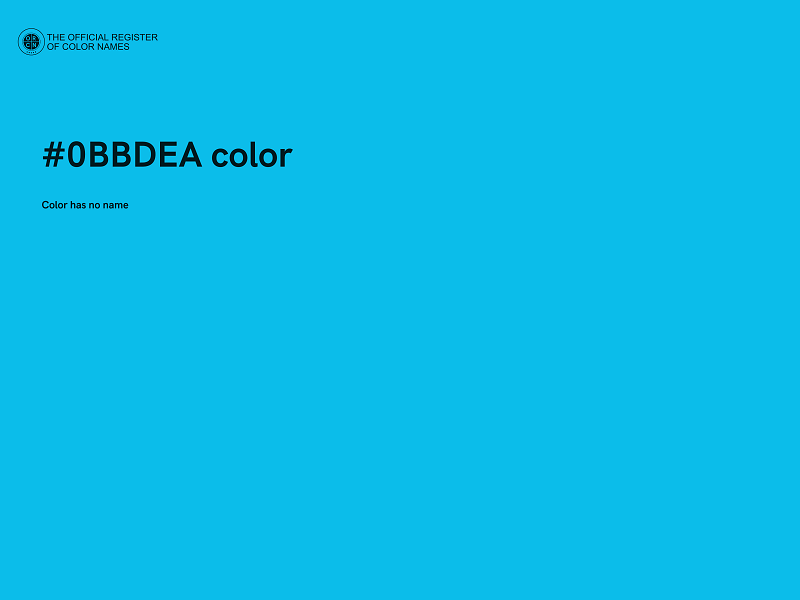 #0BBDEA color image