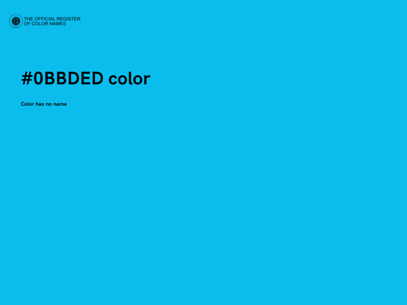 #0BBDED color image