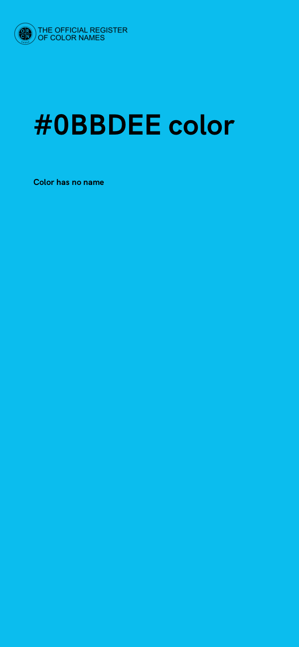 #0BBDEE color image