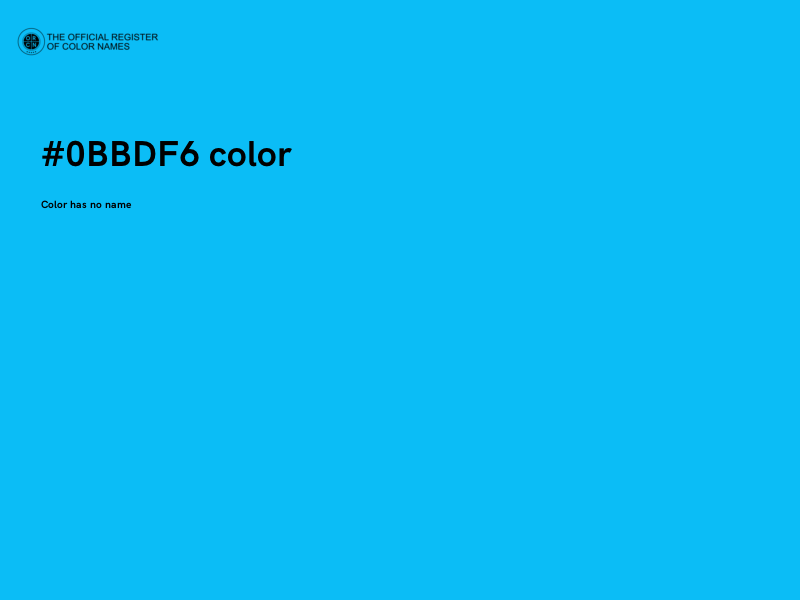 #0BBDF6 color image