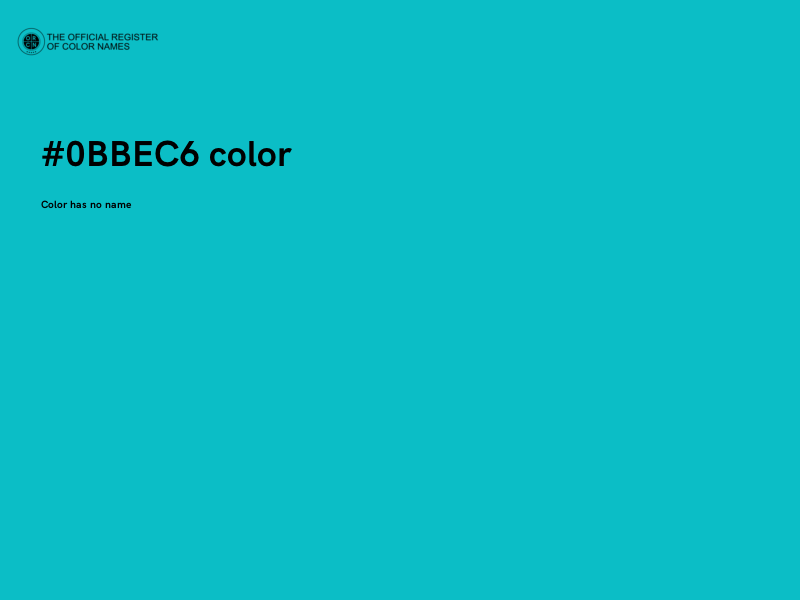 #0BBEC6 color image