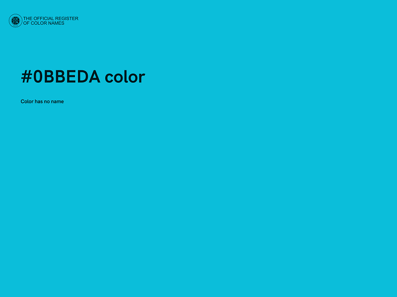 #0BBEDA color image