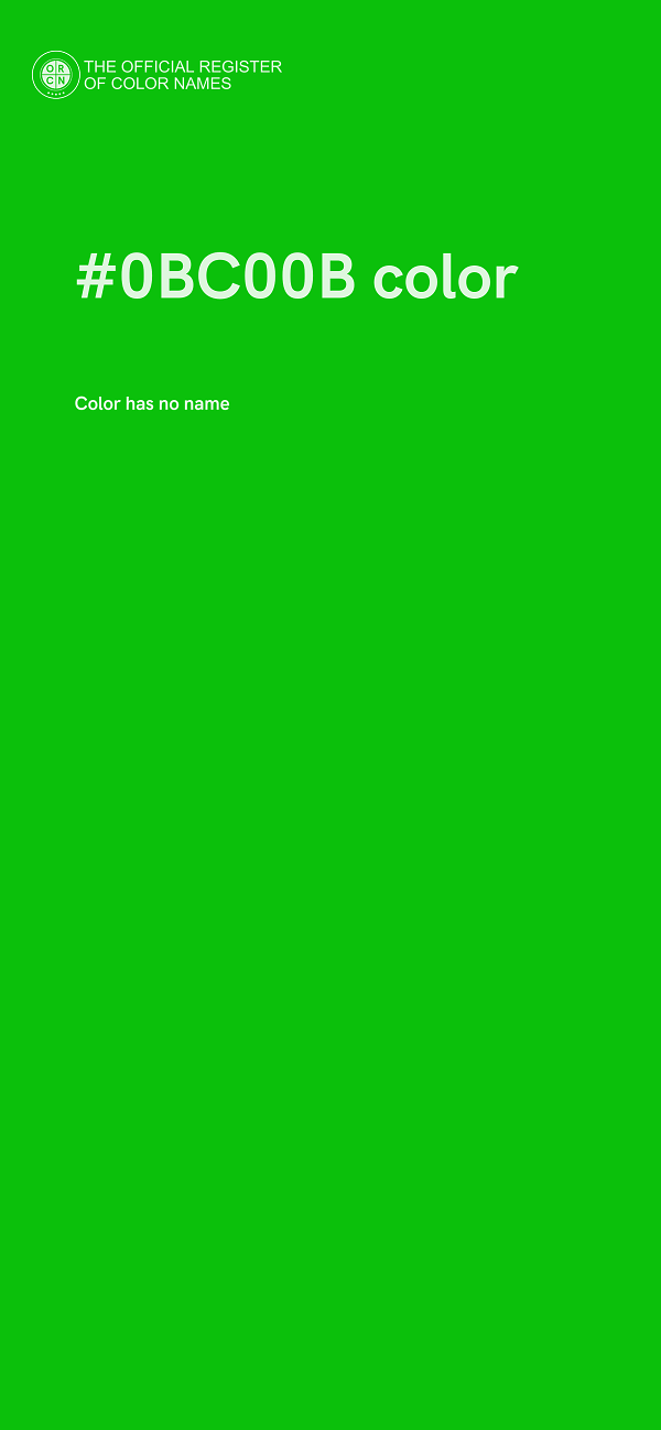 #0BC00B color image