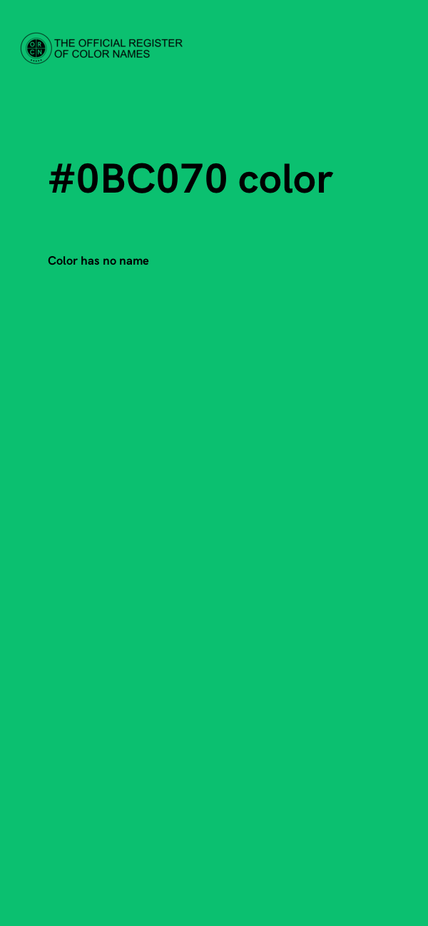 #0BC070 color image