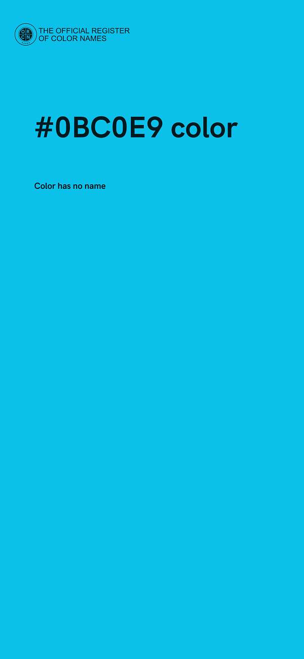 #0BC0E9 color image