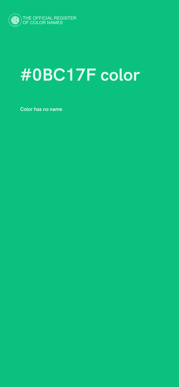 #0BC17F color image