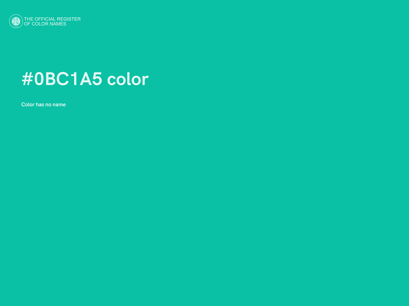#0BC1A5 color image