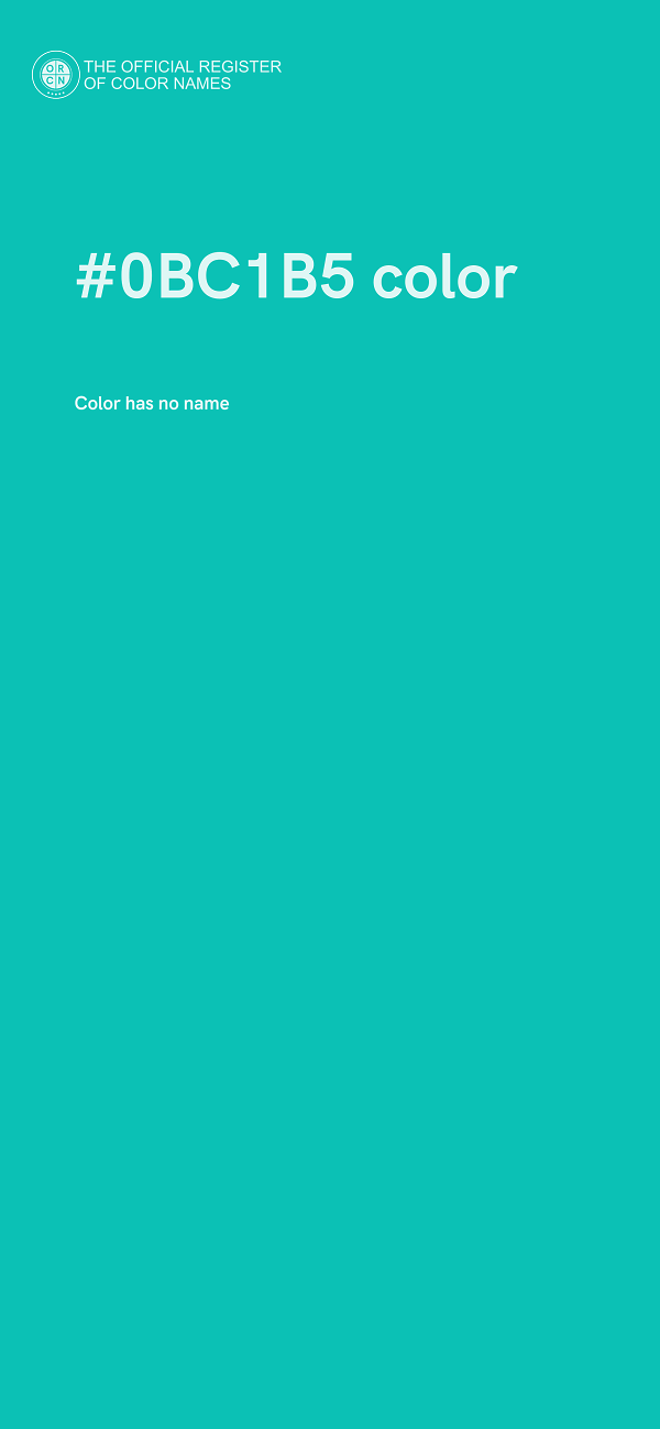 #0BC1B5 color image