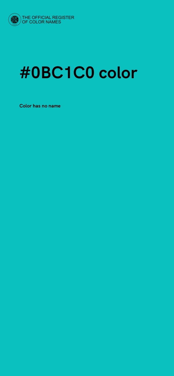 #0BC1C0 color image
