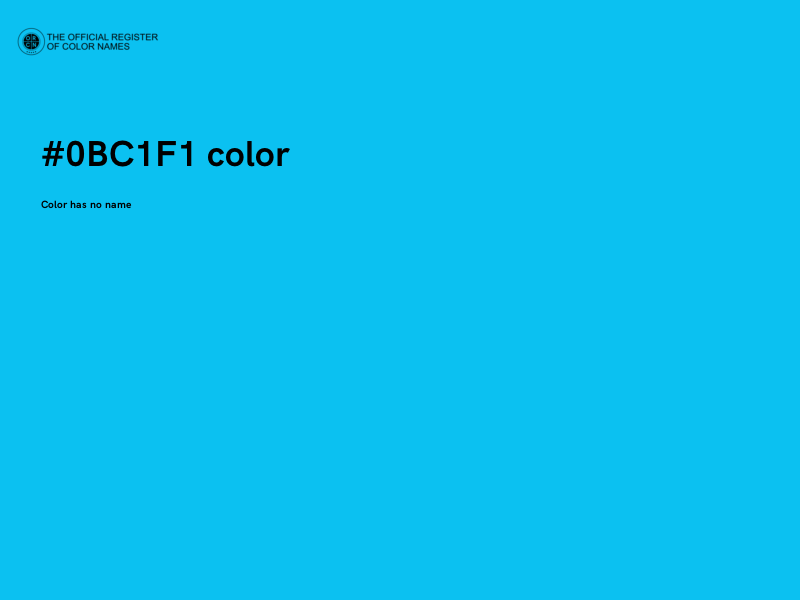 #0BC1F1 color image