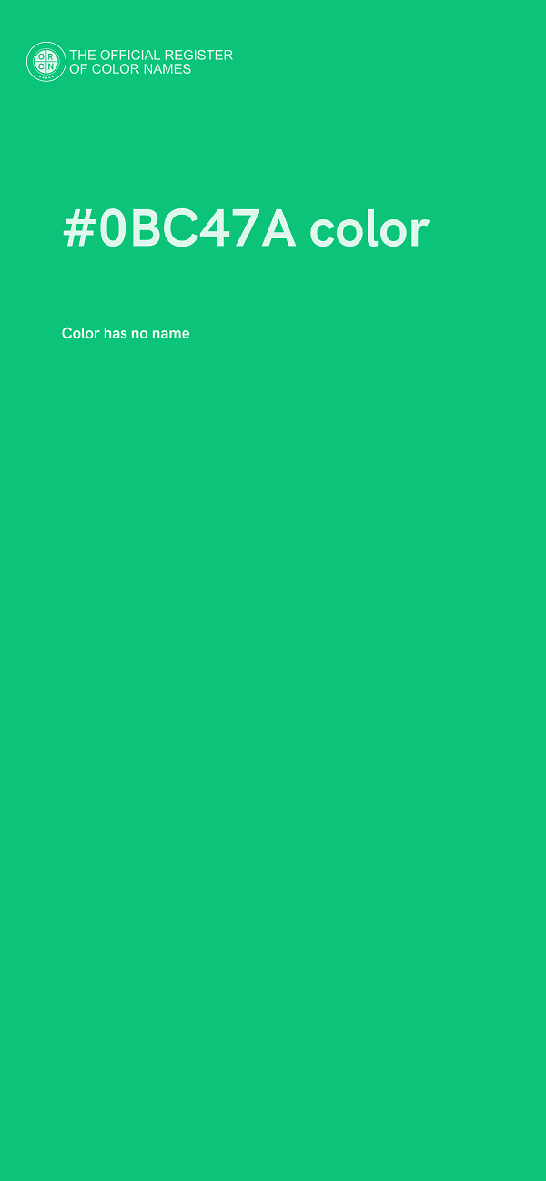 #0BC47A color image