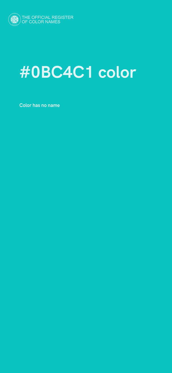 #0BC4C1 color image