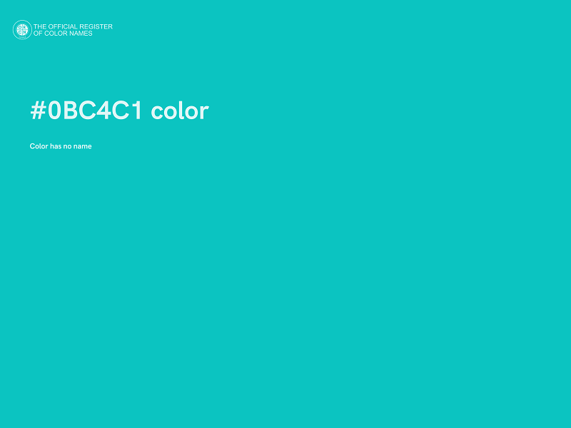 #0BC4C1 color image