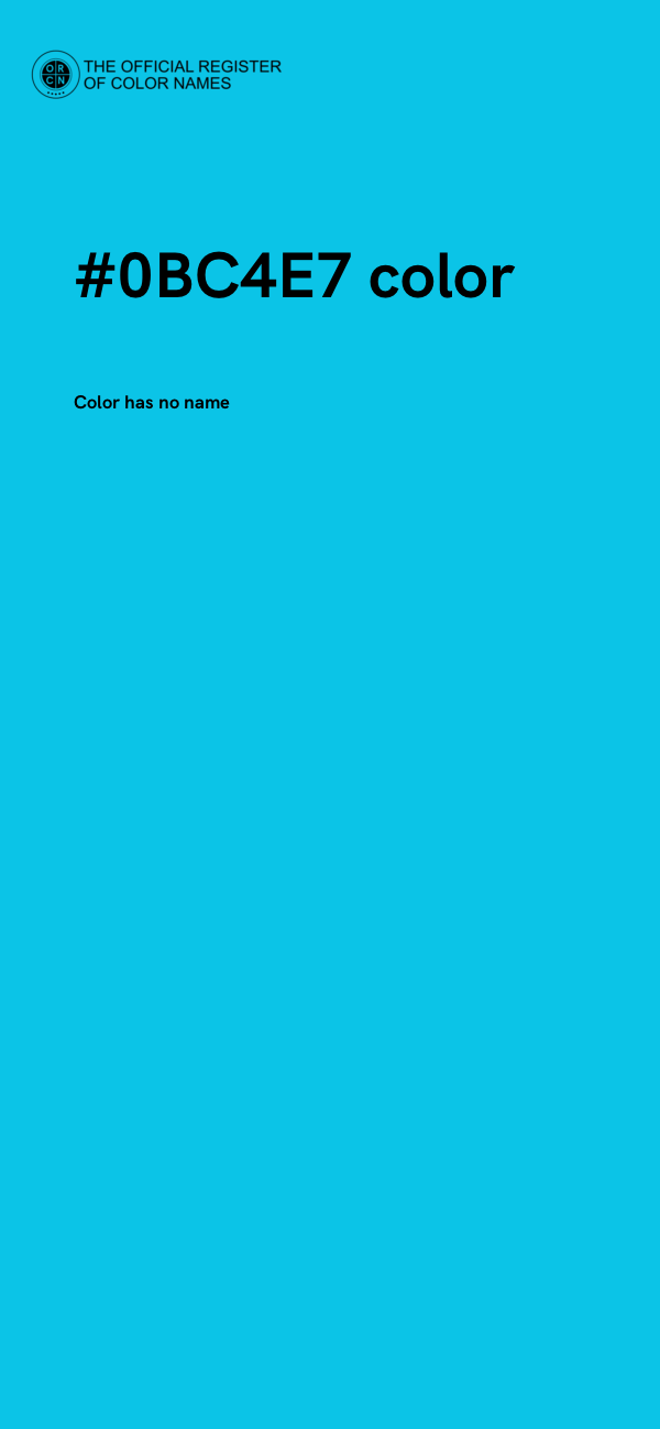 #0BC4E7 color image