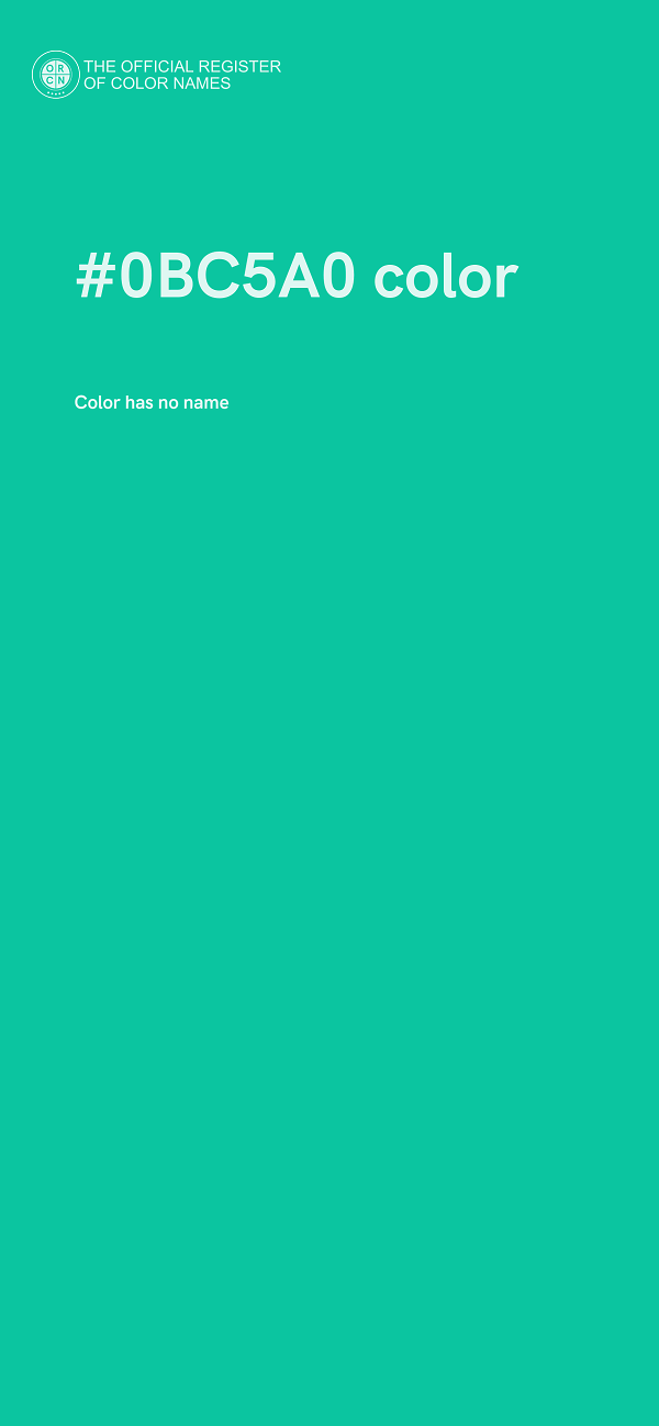 #0BC5A0 color image