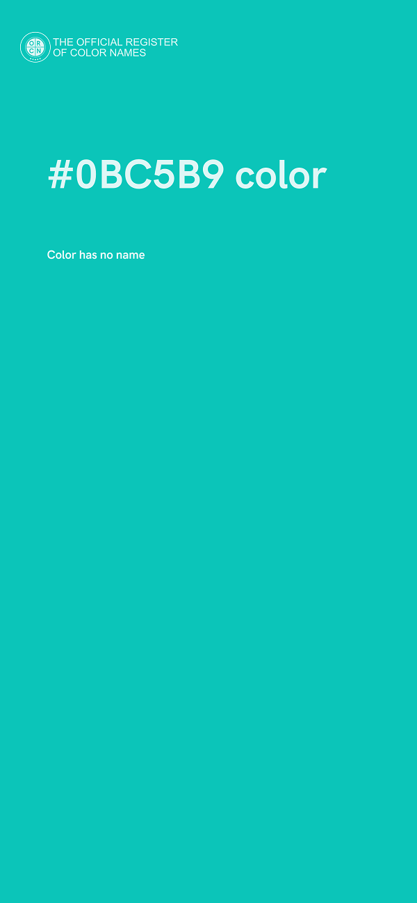 #0BC5B9 color image