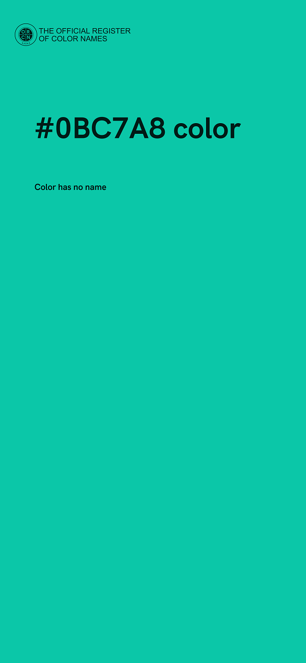 #0BC7A8 color image
