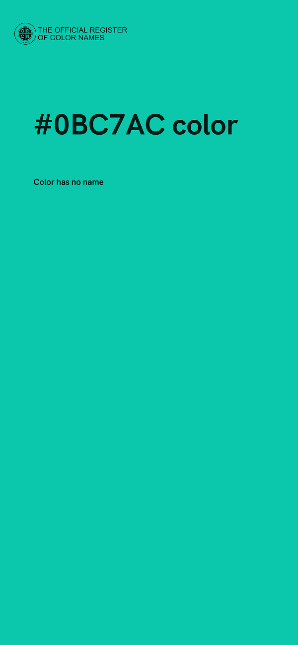 #0BC7AC color image