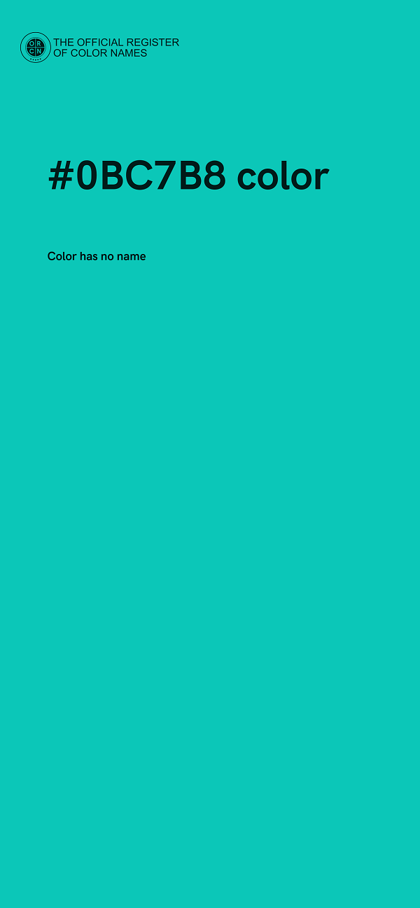 #0BC7B8 color image
