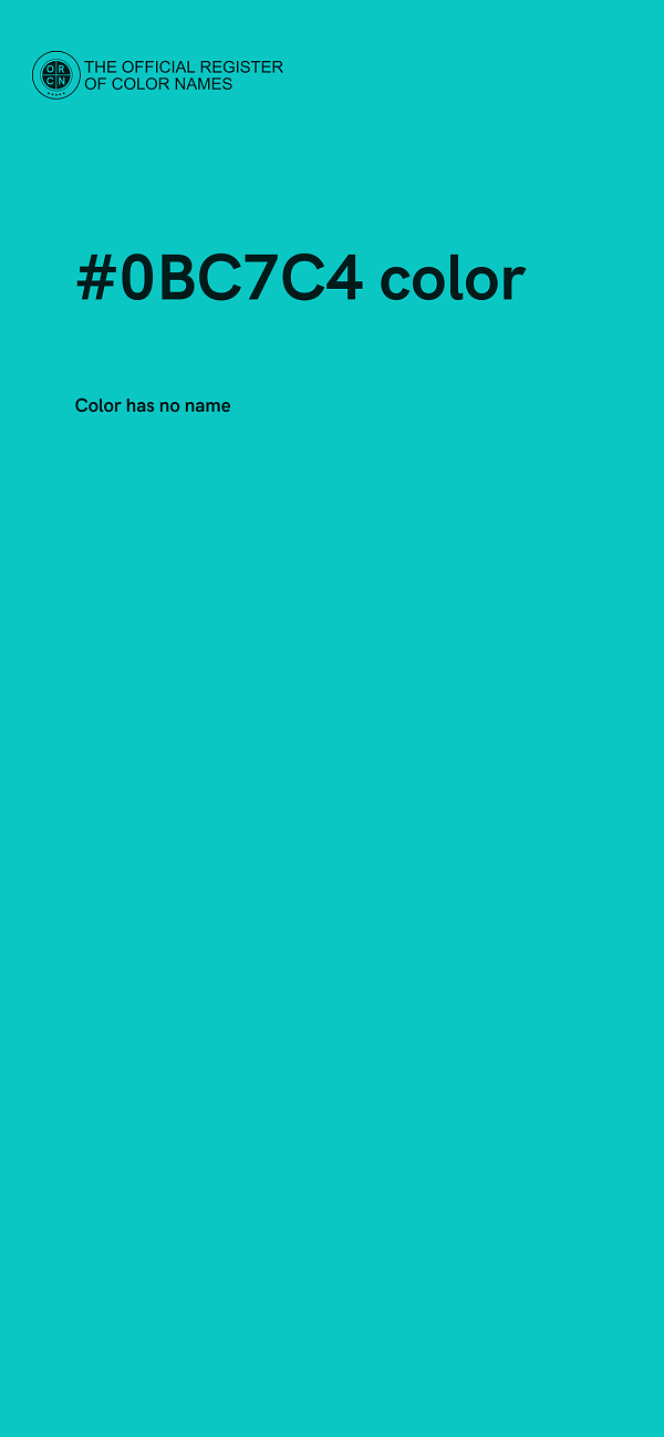 #0BC7C4 color image