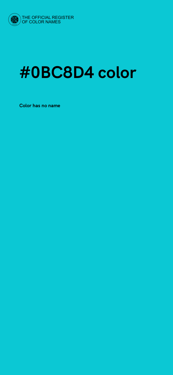 #0BC8D4 color image