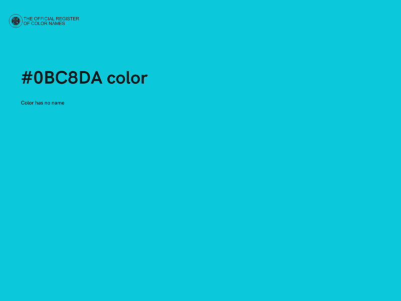 #0BC8DA color image