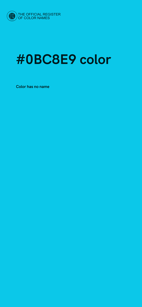 #0BC8E9 color image