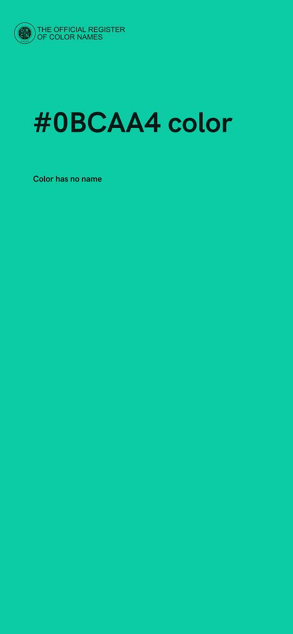 #0BCAA4 color image