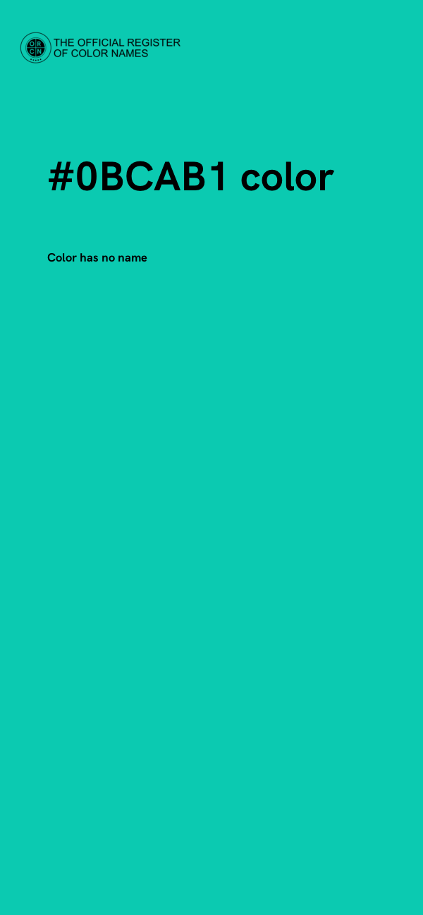 #0BCAB1 color image