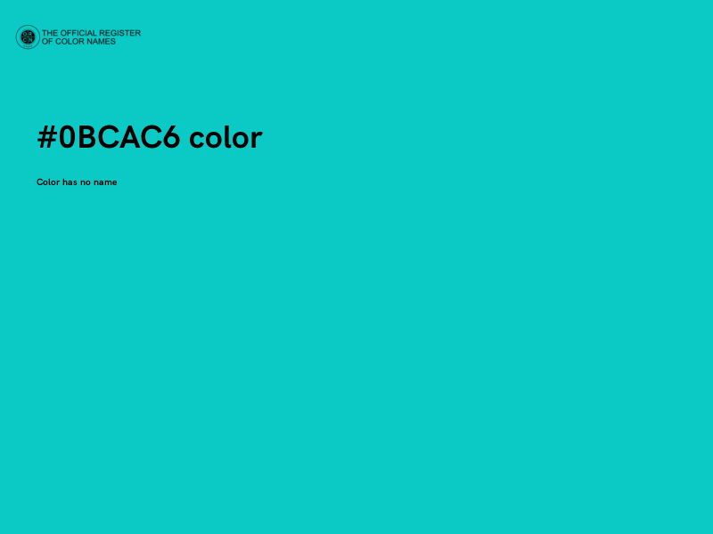 #0BCAC6 color image