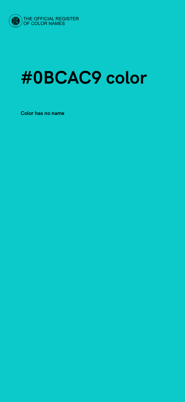 #0BCAC9 color image