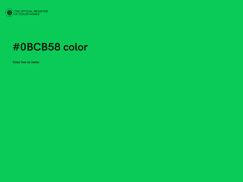 #0BCB58 color image